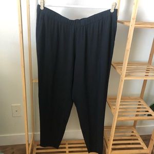 Eileen Fisher 100% silk black pants